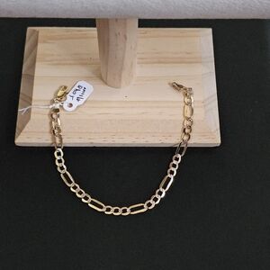 14k Gold Two Tone Bracelet 7.5 Inch